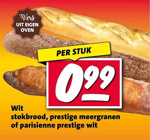 Wit stokbrood, prestige meergranen of parisienne prestige wit