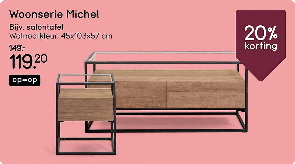 Woonserie Michel - Bijv. salontafel