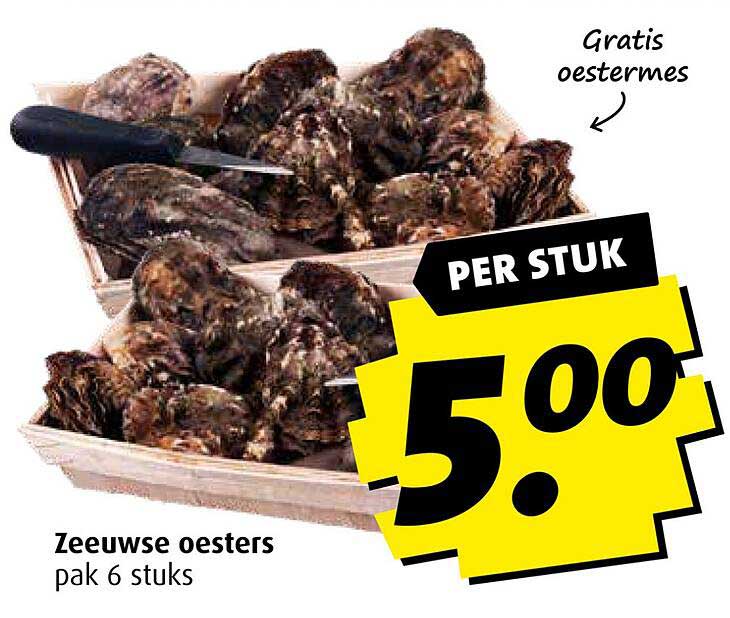 Zeeuwse oesters pak 6 stuks