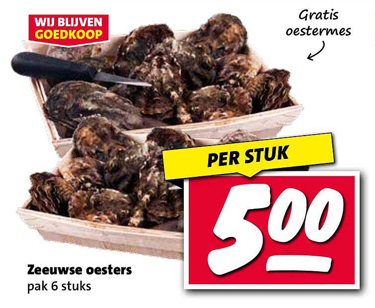 Zeeuwse oesters pak 6 stuks