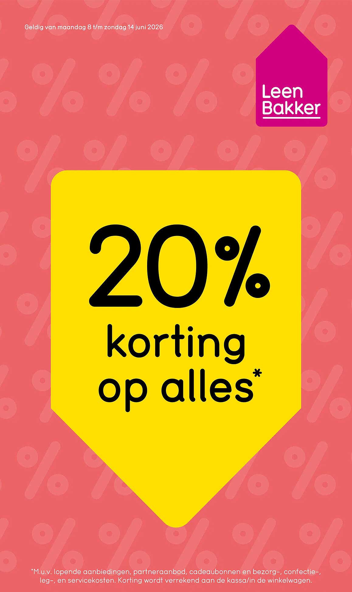 20% korting op alles*