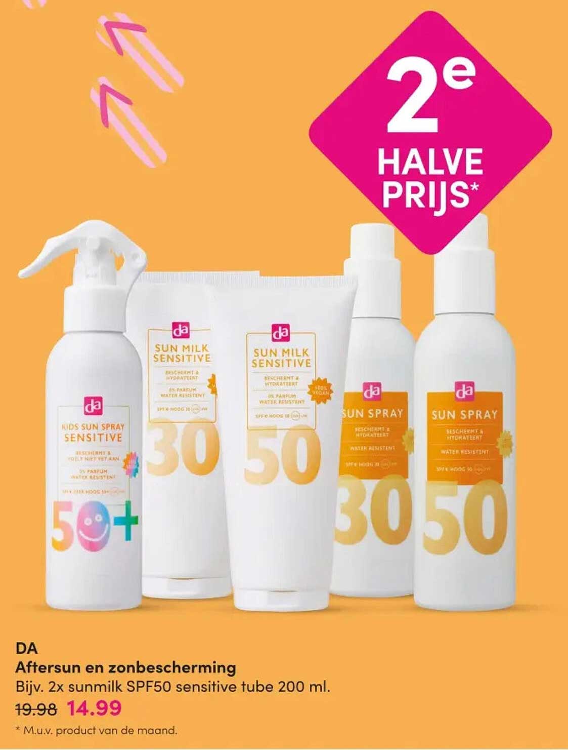Aftersun en zonbescherming 2e halve prijs