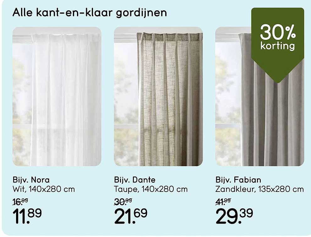 Alle kant-en-klaar gordijnen