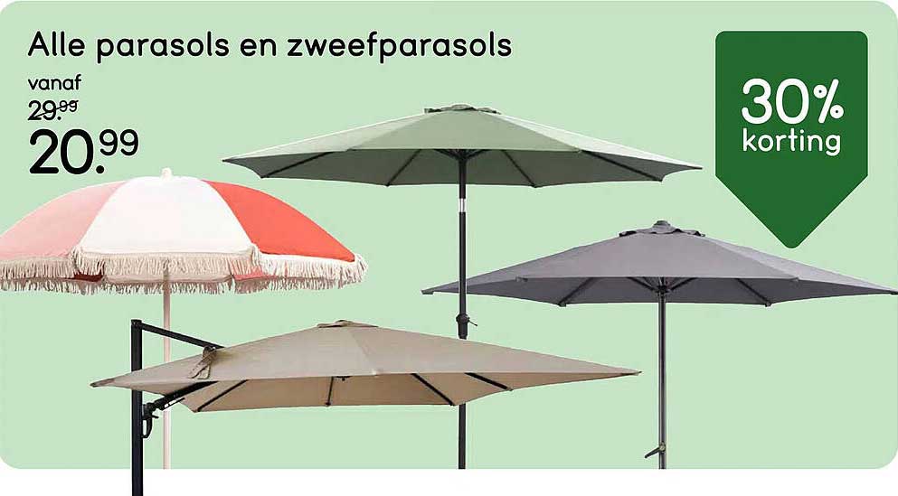 Alle parasols en zweefparasols