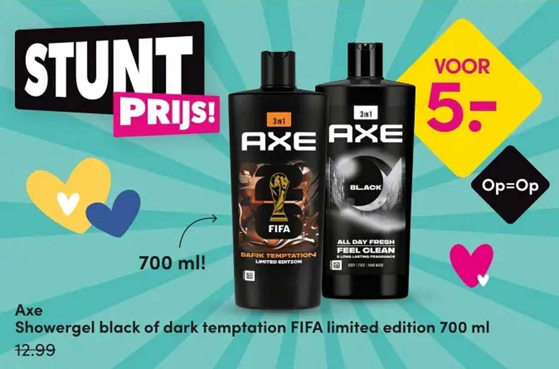 Axe Showergel black of dark temptation FIFA limited edition 700 ml