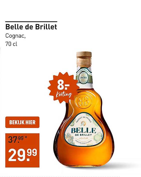 Belle de Brillet Cognac, 70 cl 8,- korting