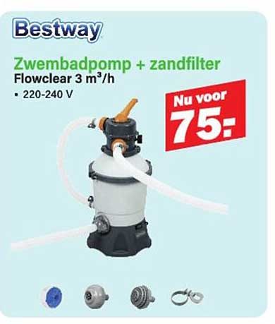 Bestway Zwembadpomp + zandfilter Flowclear 3 m³/h