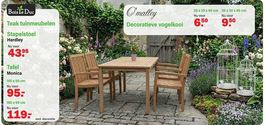 Bois Le Duc Teak tuinmeubelen Stapelstoel Hardley
