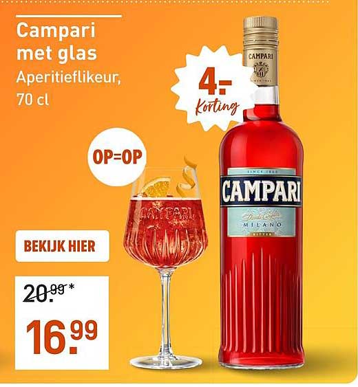 Campari met glas
