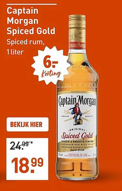 Captain Morgan Spiced Gold Spiced rum, 1 liter