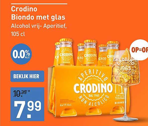 Crodino Biondo met glas