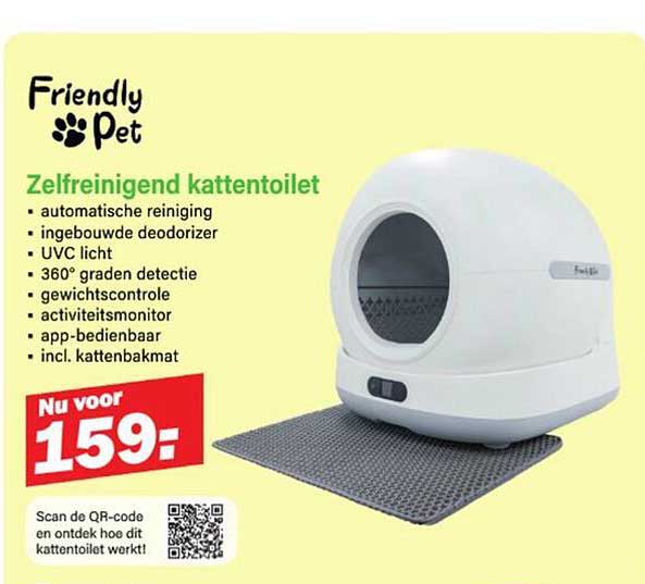 Friendly Pet Zelfreinigend kattentoilet