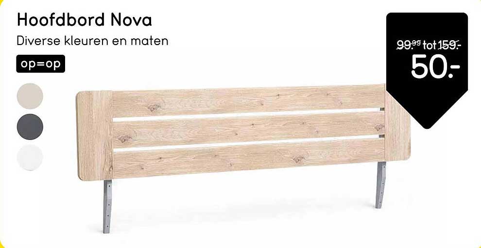 Hoofdbord Nova op=op