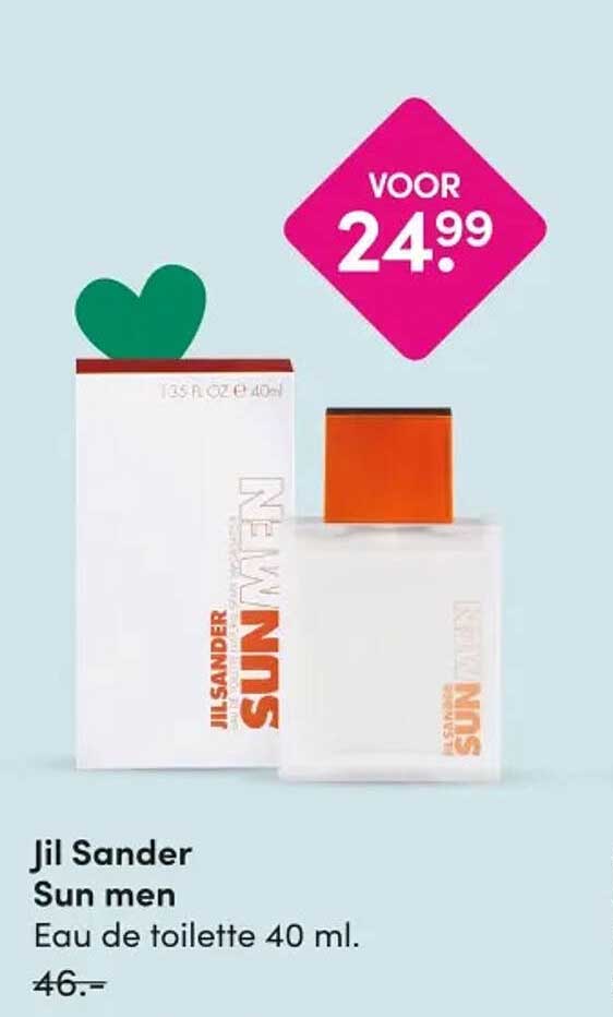 Jil Sander Sun men Eau de toilette 40 ml.