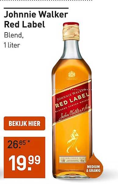 Johnnie Walker Red Label Blend, 1 liter