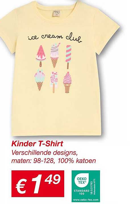 Kinder T-Shirt Verschillende designs. maten: 98-128, 100% katoen