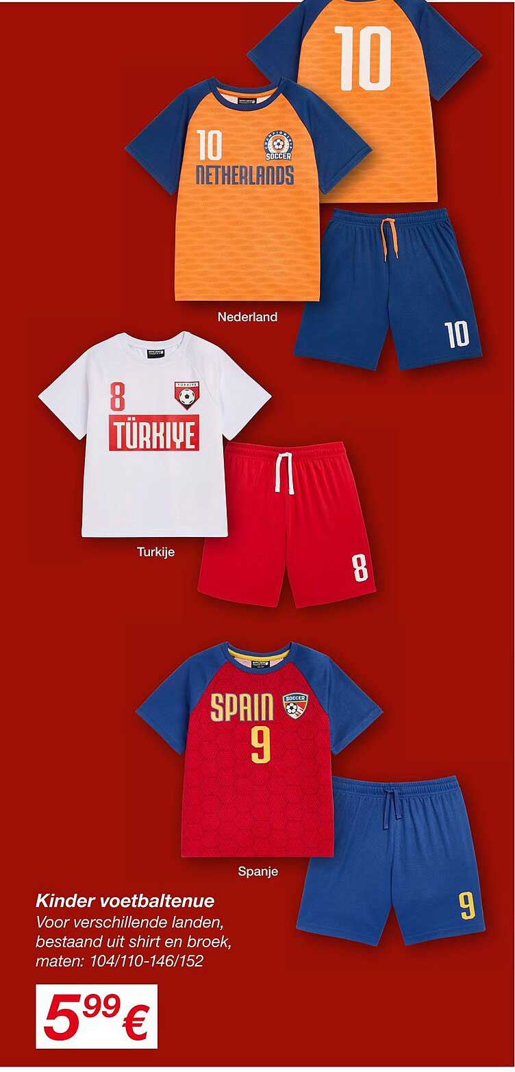 Kinder voetbaltenue