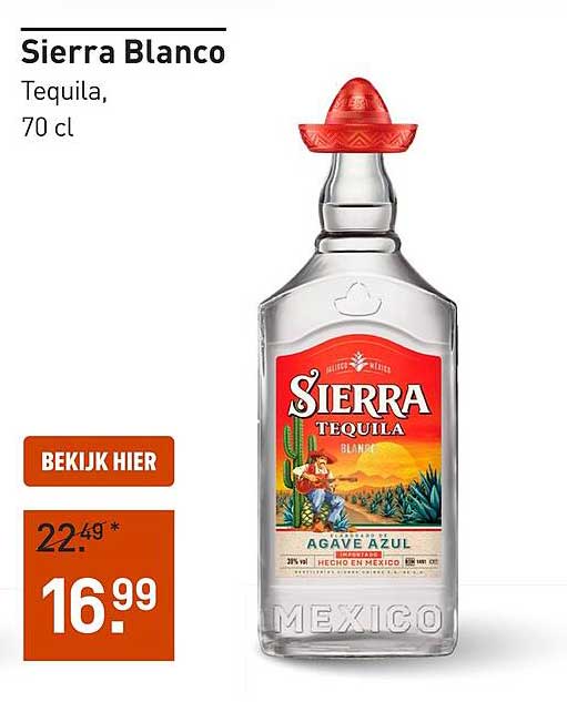 Sierra Blanco Tequila, 70 cl