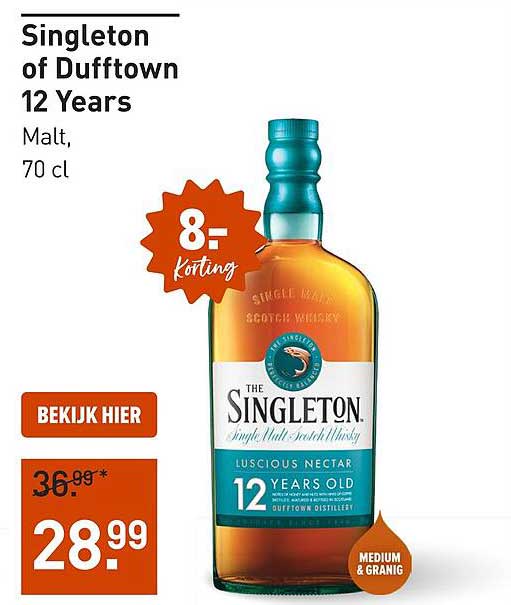 Singleton of Dufftown 12 Years Malt, 70 cl