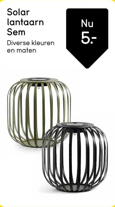 Solar lantaarn Sem Diverse kleuren en maten