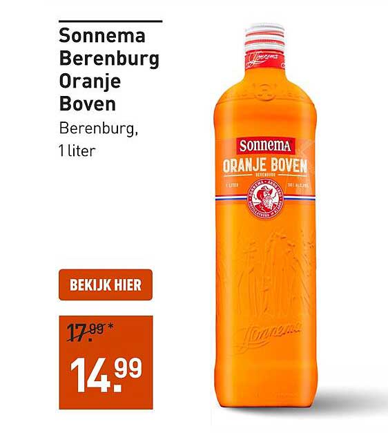 Sonnema Berenburg Oranje Boven Berenburg, 1 liter