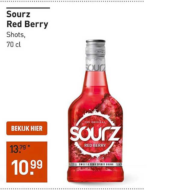 Sourz Red Berry Shots, 70 cl