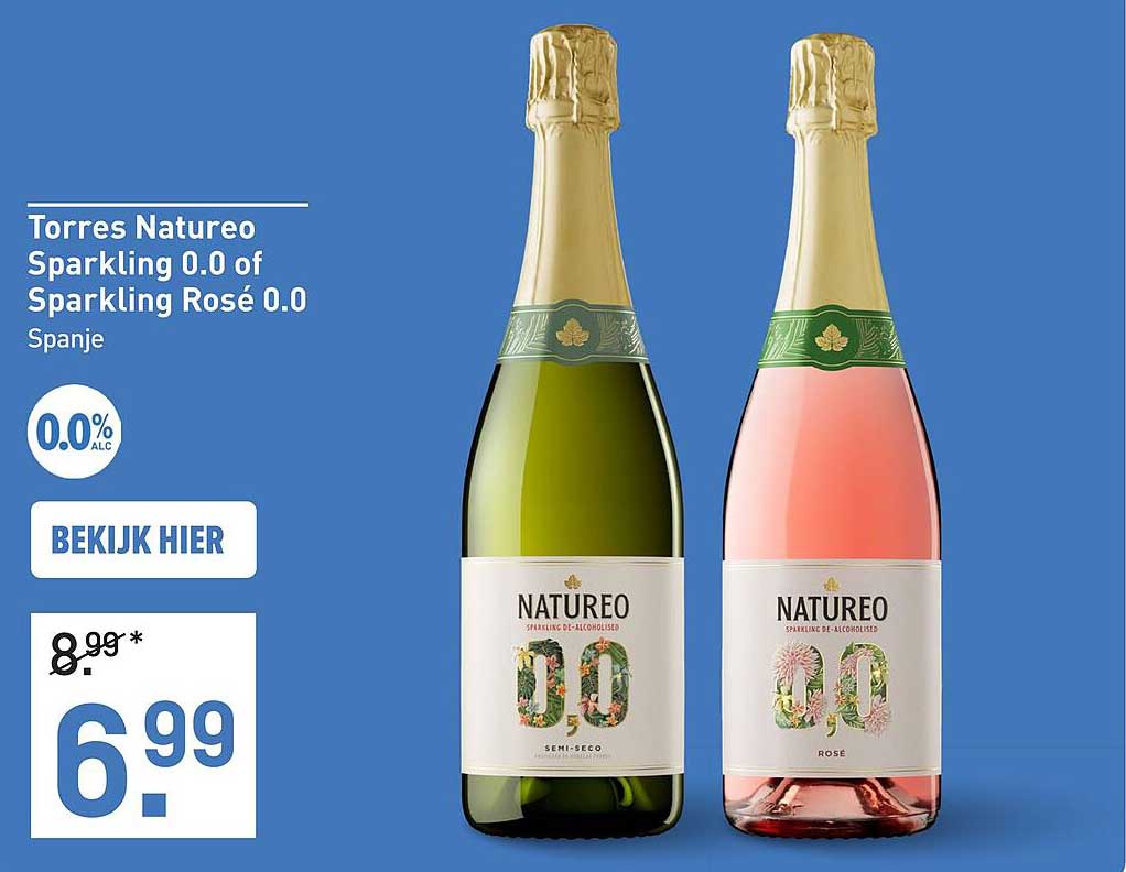 Torres Natureo Sparkling 0.0 of Sparkling Rosé 0.0 Spanje