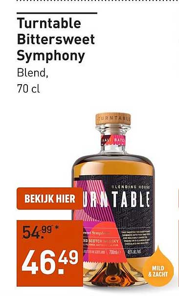 Turntable Bittersweet Symphony Blend, 70 cl