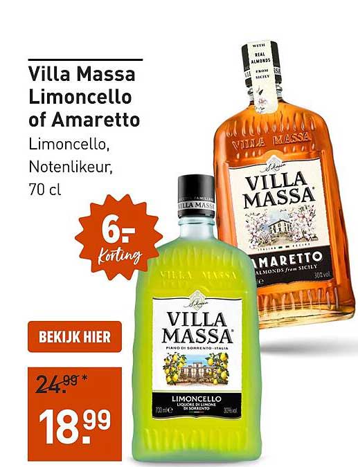 Villa Massa Limoncello of Amaretto