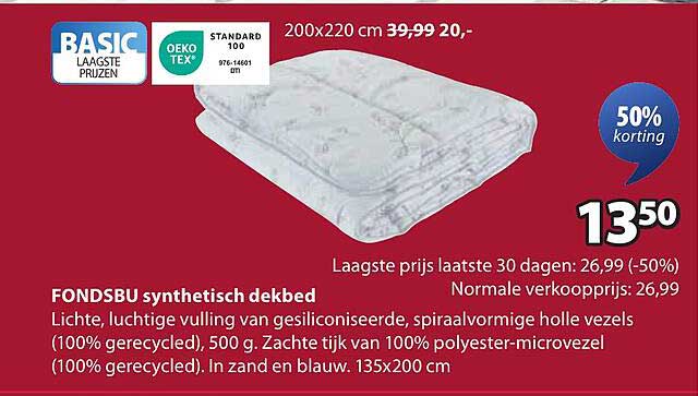 FONDSBU synthetisch dekbed