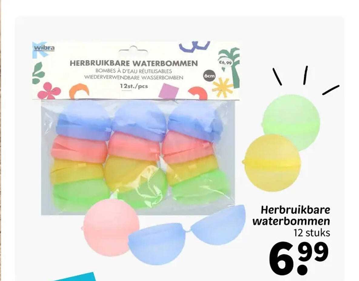 Herbruikbare waterballonnen 12 stuks