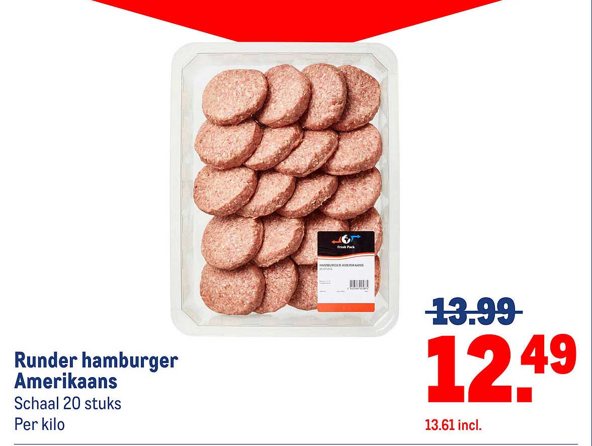 Runder hamburger Amerikaans