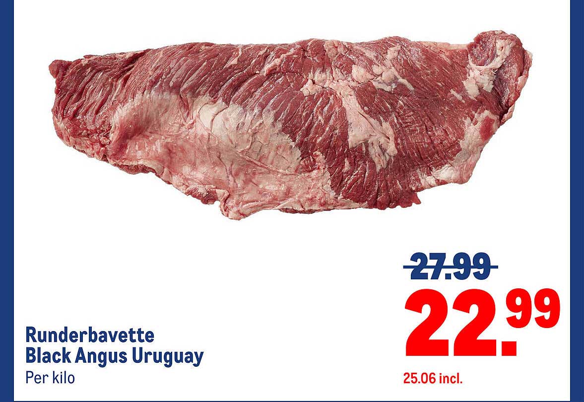 Runderbavette Black Angus Uruguay Per kilo