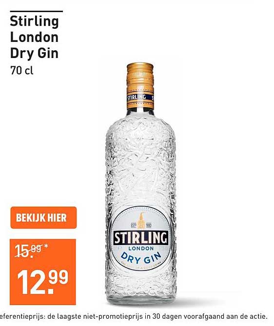 Stirling London Dry Gin 70 cl