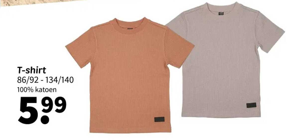 T-shirt 86/92 - 134/140 100% katoen