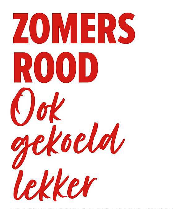 ZOMERS ROOD Ook gekoeld lekker