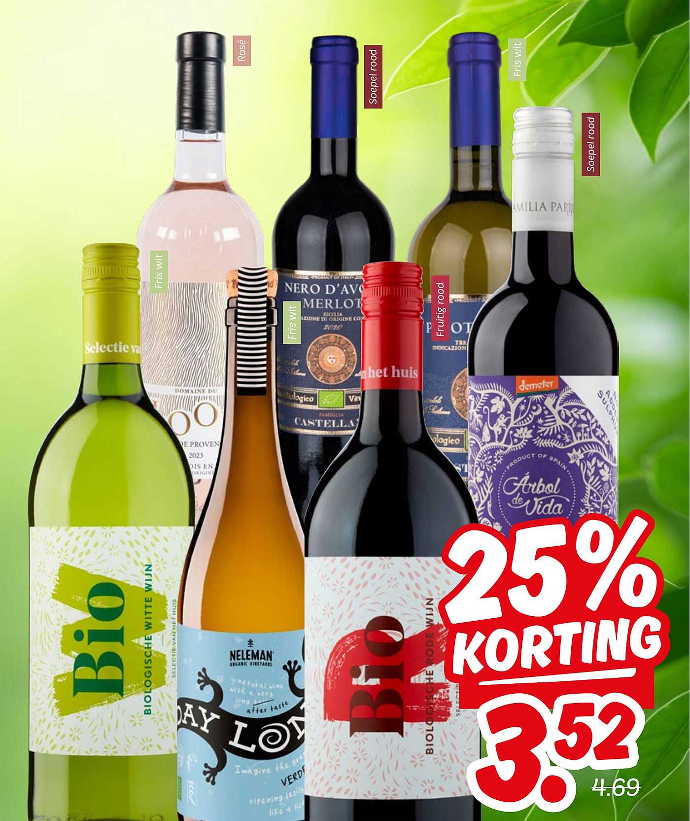 25% Korting op BIO Logische Wijnen
