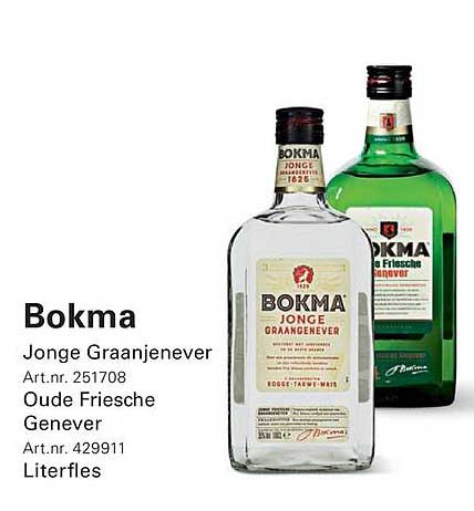 Bokma Jonge Graanjenever Literfles