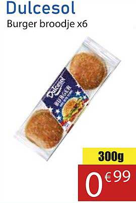 Dulcesol Burger broodje x6