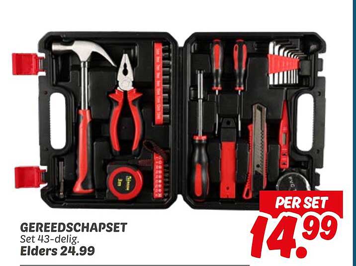 Gereedschapset Set 43-delig