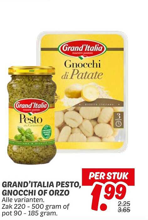 GRAND'ITALIA PESTO, GNOCCHI OF ORZO