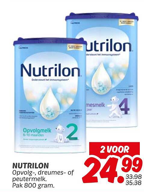 NUTRILON Opvolg-, dreumes- of peutermelk. Pak 800 gram.