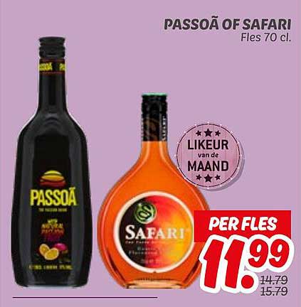 PASSOÃ OF SAFARI FLES 70 CL.