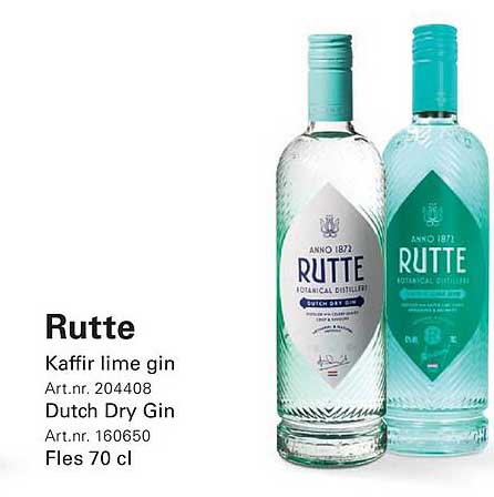 Rutte Kaffir lime gin - Dutch Dry Gin 70 cl