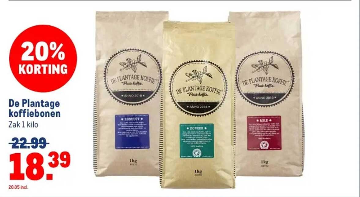 De Plantage koffiebonen
