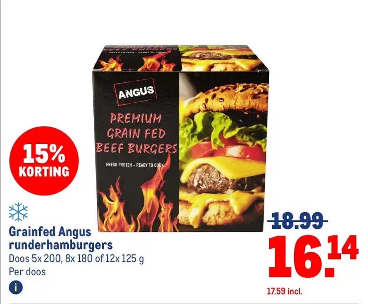 Grainfed Angus runderhamburgers