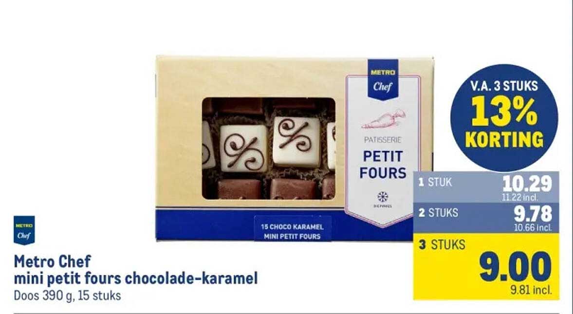 Metro Chef mini petit fours chocolade-karamel