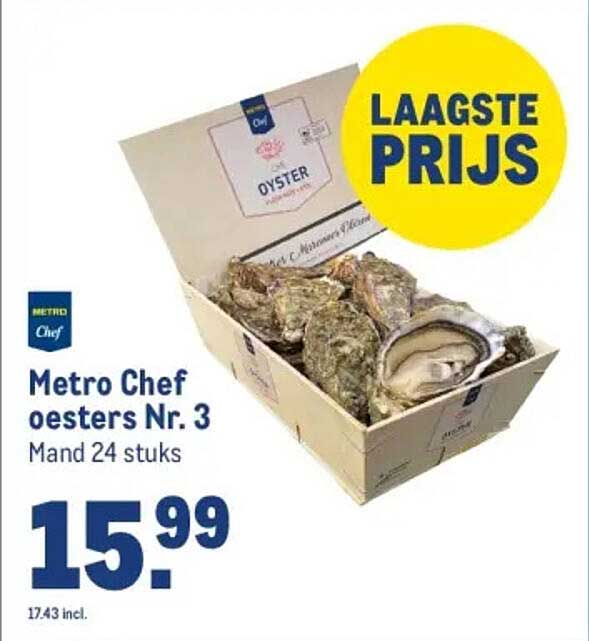 Metro Chef oesters Nr. 3 Mand 24 stuks