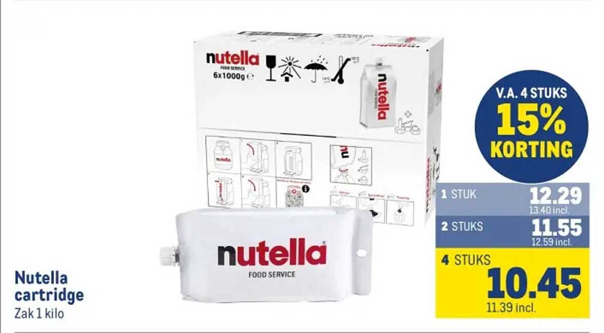 Nutella cartridge Zak 1 kilo