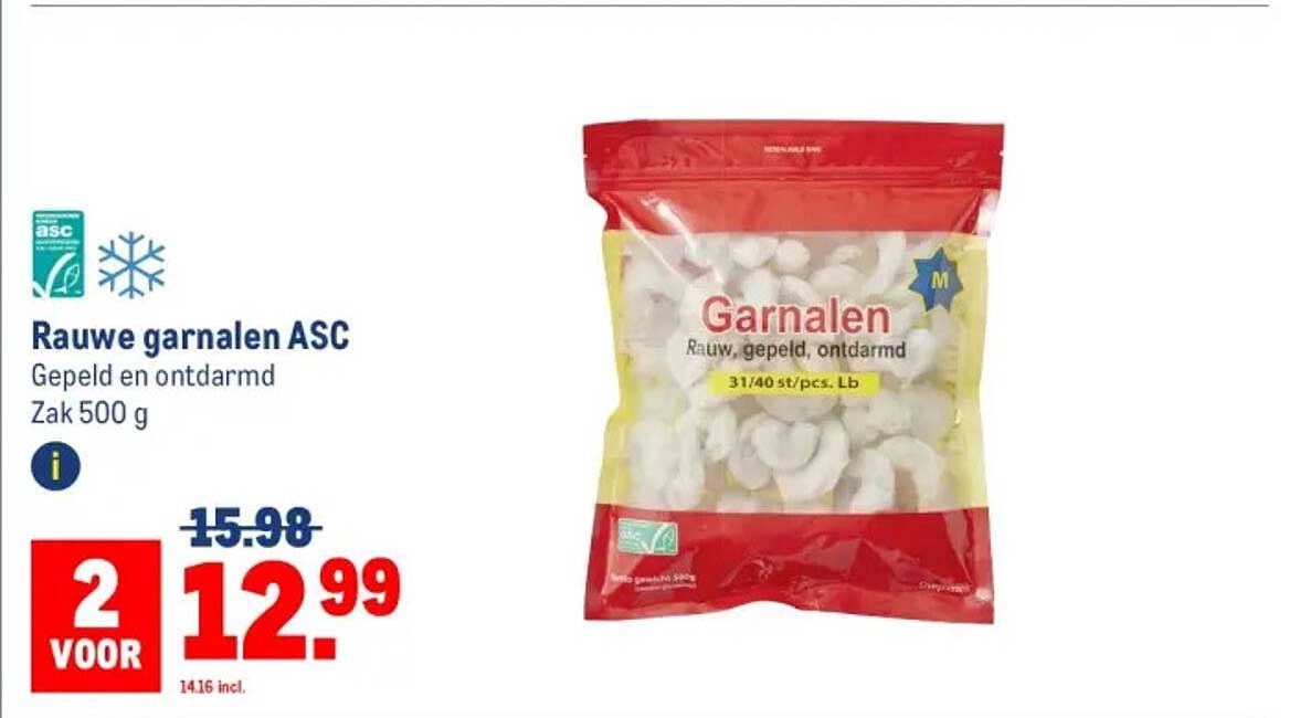 Rauwe garnalen ASC